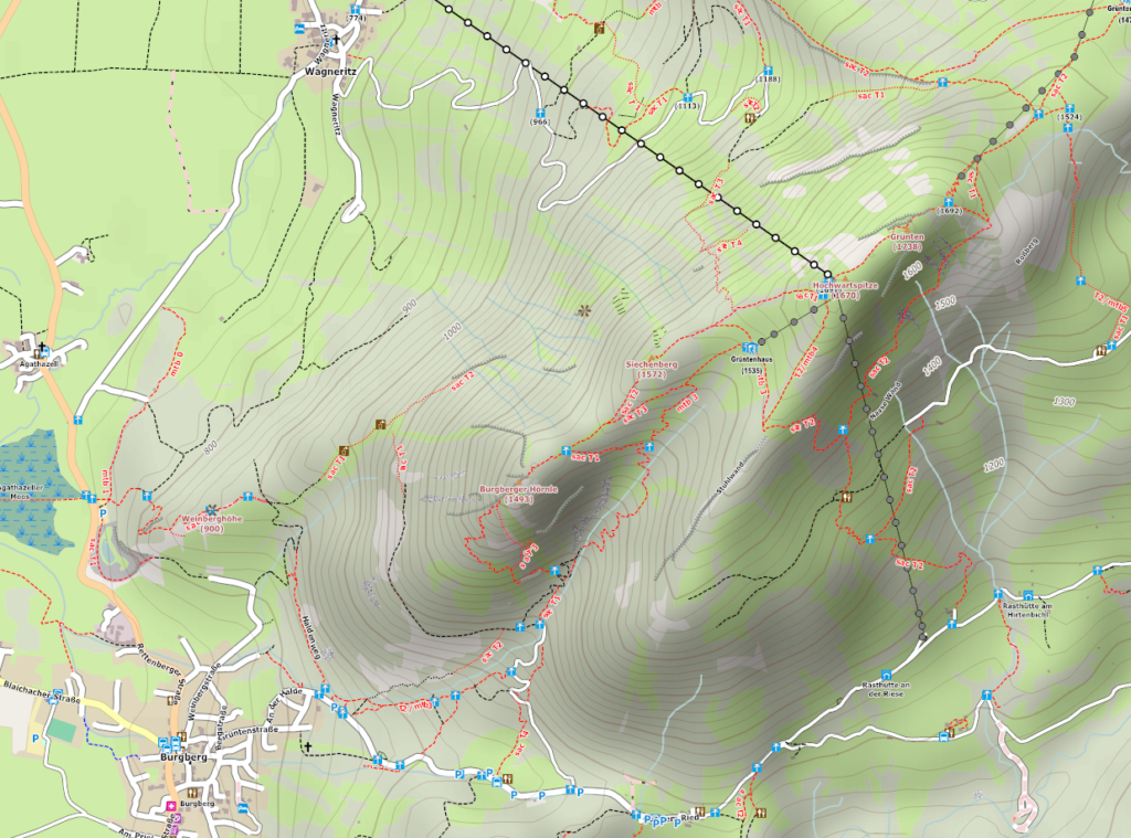 Online Outdoor hike mountain bike map